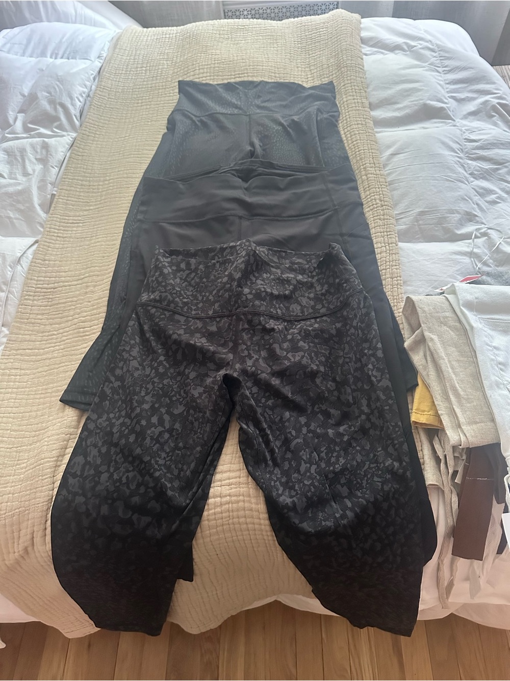 lululemon athletica Black Patterned High-Rise Crop Leggings